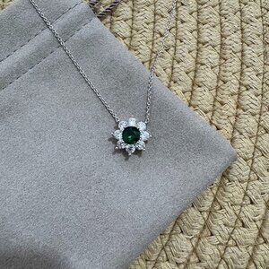 Harry Winston Emerald And Fancy Diamond Necklace